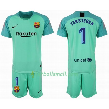 FC Barcelona Fotbollströjor Målvakt TER STEGEN 1 Barn tröja 2018/19 Kortärmad